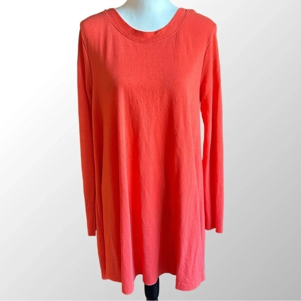 Free People Beach Top Size M/L Poppy Beatnik Coral Scoop‎ Back Tunic Swing Dress